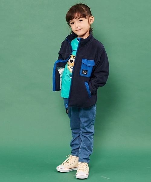 kladskap（クレードスコープ）の「フリースジップアップ（カーディガン/ボレロ・キッズ・ネイビー/ライトグリーン・L/M/LL）」の9枚目の写真