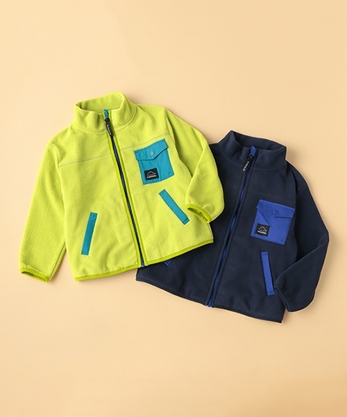 kladskap（クレードスコープ）の「フリースジップアップ（カーディガン/ボレロ・キッズ・ネイビー/ライトグリーン・L/M/LL）」の21枚目の写真