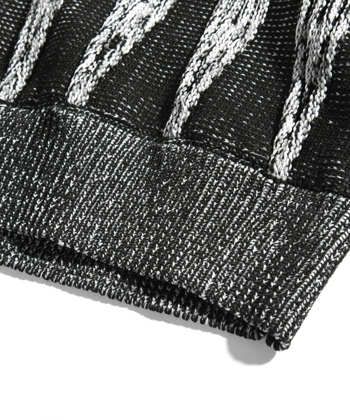 neos（ネオス）の「【neos -addictive design-】ビッグシルエット ジャガード ビンテージライク レトロ プルオーバー ニット セーター（ニット/セーター・メンズ・チャコールグレー/サックスブルー/グリーン/グレー・MEDIUM/X-LARGE/LARGE）」の21枚目の写真