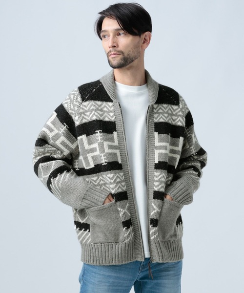 BAYFLOW(ベイフロー)の「ネイティブカウチンニット(ニット/セーター・メンズ・グレー/ブラック・MEDIUM/LARGE)」の11枚目の写真