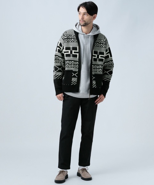 BAYFLOW(ベイフロー)の「ネイティブカウチンニット(ニット/セーター・メンズ・グレー/ブラック・MEDIUM/LARGE)」の13枚目の写真