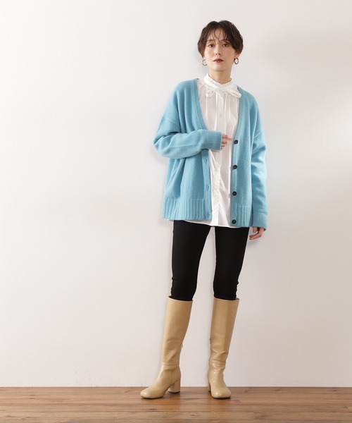 N.(N. Natural Beauty Basic)(エヌエヌナチュラルビューティーベーシック)の「◆リボンタイフリルシャツブラウス(シャツ/ブラウス・レディース・オフホワイト/ブルー/ストライプ・MEDIUM)」の12枚目の写真