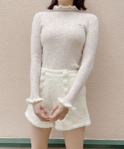 lilLilly(リルリリー)の「パステルカラータートルニット(ニット/セーター・レディース・ホワイト/ピンク/ブルー・FREE)」の2枚目の写真