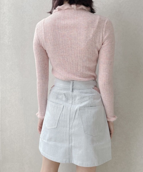 lilLilly(リルリリー)の「パステルカラータートルニット(ニット/セーター・レディース・ホワイト/ピンク/ブルー・FREE)」の19枚目の写真