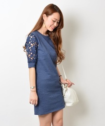 Khaju | Khaju:レーススリーブスウェットワンピ②□(ワンピース)