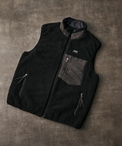 MEN'S MELROSE(メンズメルローズ)の「【TAION/タイオン】 ダウン×ボア リバーシブルベスト(ダウンベスト・メンズ・ライトグレー/ネイビー/ブラック・5/3/4)」の2枚目の写真
