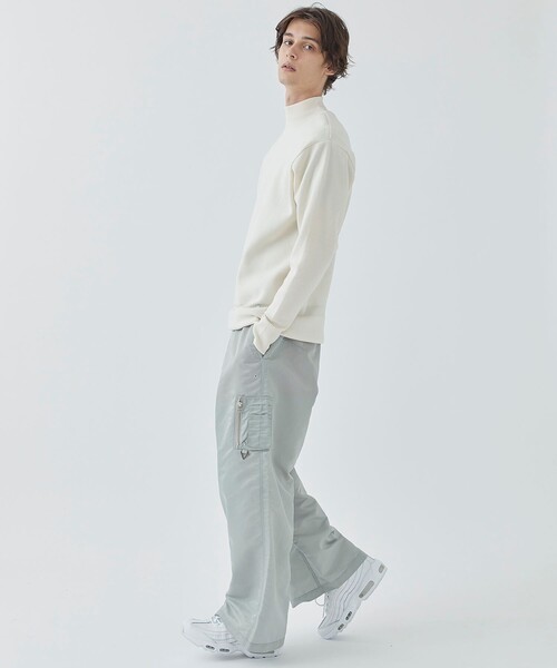 CITY TOKYO（シティトウキョウ）の「【洗える】HIGH DENSITYミラノリブモックネック（ニット/セーター・メンズ・ライトグリーン/グリーン/ブラック/オフホワイト・2/3/1）」の5枚目の写真