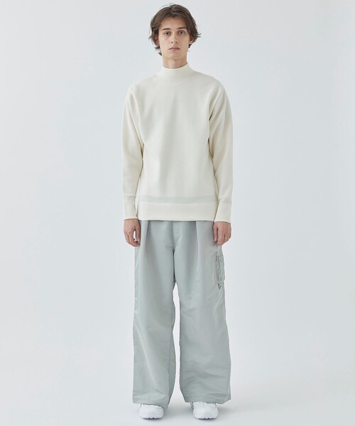 CITY TOKYO（シティトウキョウ）の「【洗える】HIGH DENSITYミラノリブモックネック（ニット/セーター・メンズ・ライトグリーン/グリーン/ブラック/オフホワイト・2/3/1）」の7枚目の写真