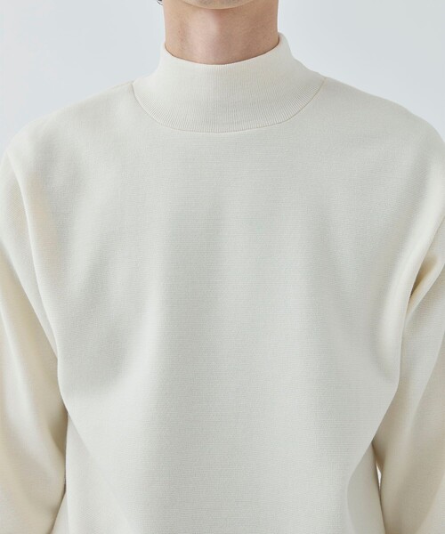 CITY TOKYO（シティトウキョウ）の「【洗える】HIGH DENSITYミラノリブモックネック（ニット/セーター・メンズ・ライトグリーン/グリーン/ブラック/オフホワイト・2/3/1）」の10枚目の写真