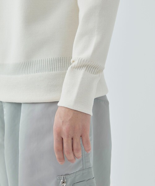 CITY TOKYO（シティトウキョウ）の「【洗える】HIGH DENSITYミラノリブモックネック（ニット/セーター・メンズ・ライトグリーン/グリーン/ブラック/オフホワイト・2/3/1）」の12枚目の写真