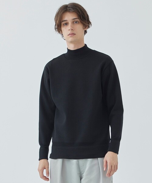 CITY TOKYO（シティトウキョウ）の「【洗える】HIGH DENSITYミラノリブモックネック（ニット/セーター・メンズ・ライトグリーン/グリーン/ブラック/オフホワイト・2/3/1）」の3枚目の写真