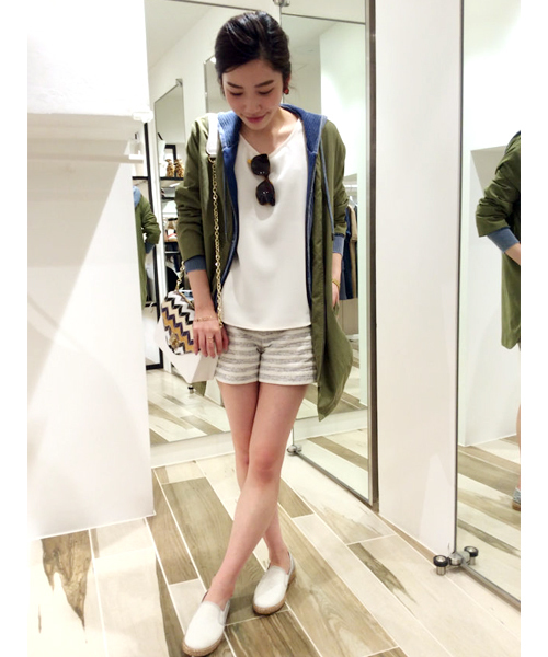 DouDou(ドゥドゥ)の「【DouDou】ピーチタフタブルゾン(その他アウター・レディース・ベージュ/カーキ・FREE)」の11枚目の写真