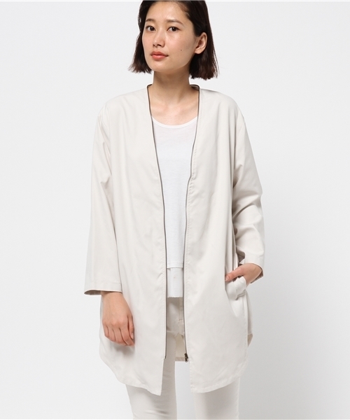 DouDou(ドゥドゥ)の「【DouDou】ピーチタフタブルゾン(その他アウター・レディース・ベージュ/カーキ・FREE)」の2枚目の写真