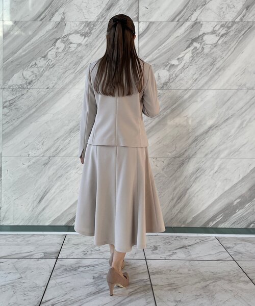 couture brooch（クチュールブローチ）の「◆【セレモニー/オフィスカジュアル】ゴールドバーホック ノーラペルジャケット（ノーカラージャケット・レディース・ネイビー/ライトグレー・42/36/38/40）」の18枚目の写真