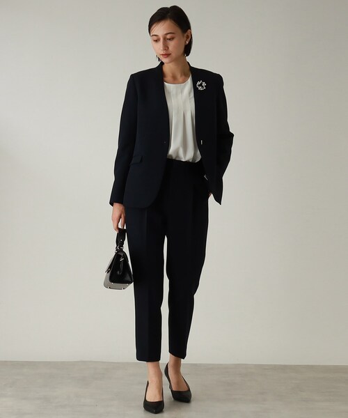 THE SHOP TK （ザ ショップ ティーケー ）の「◆【セレモニー/入卒/洗える/汚れが付きにくい】ダブルクロステーパードパンツ（その他パンツ・レディース・ブラック/ライトグレー/ネイビー・11/12/13/14）」の13枚目の写真