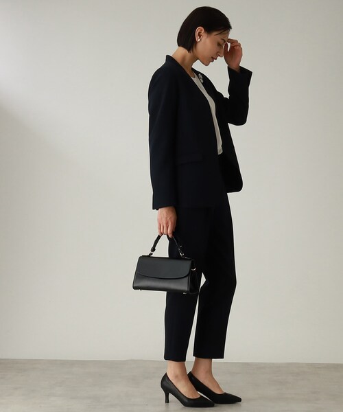 THE SHOP TK （ザ ショップ ティーケー ）の「◆【セレモニー/入卒/洗える/汚れが付きにくい】ダブルクロステーパードパンツ（その他パンツ・レディース・ブラック/ライトグレー/ネイビー・11/12/13/14）」の17枚目の写真