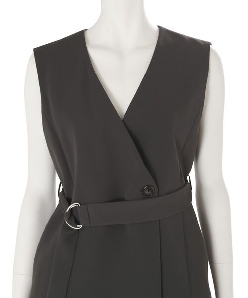 MERCURYDUO（マーキュリーデュオ）の「2wayベルテッドジレ（ベスト・レディース・アイボリー/チャコールグレー・FREE）」の16枚目の写真