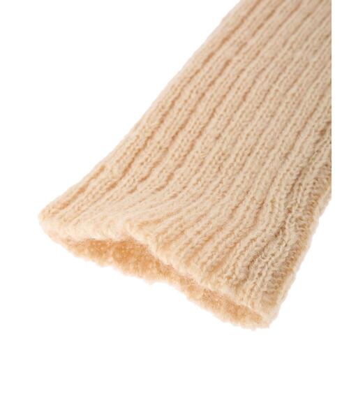 Green　Parks（グリーンパークス）の「・リブアミアームウォーマー（アームカバー・レディース・ブラック/グレイッシュベージュ/グリーン/アイボリー・FREE）」の7枚目の写真