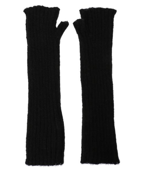 Green　Parks（グリーンパークス）の「・リブアミアームウォーマー（アームカバー・レディース・ブラック/グレイッシュベージュ/グリーン/アイボリー・FREE）」の2枚目の写真