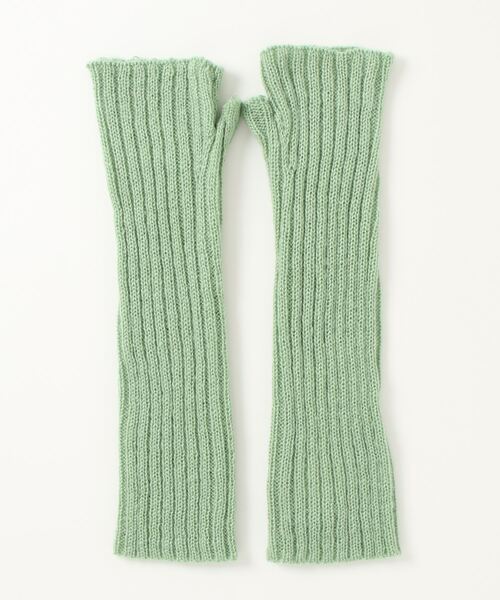 Green　Parks（グリーンパークス）の「・リブアミアームウォーマー（アームカバー・レディース・ブラック/グレイッシュベージュ/グリーン/アイボリー・FREE）」の19枚目の写真