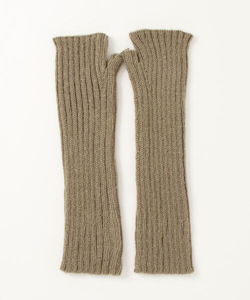 Green　Parks（グリーンパークス）の「・リブアミアームウォーマー（アームカバー・レディース・ブラック/グレイッシュベージュ/グリーン/アイボリー・FREE）」の20枚目の写真