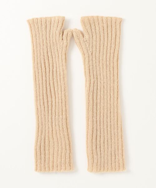 Green　Parks（グリーンパークス）の「・リブアミアームウォーマー（アームカバー・レディース・ブラック/グレイッシュベージュ/グリーン/アイボリー・FREE）」の18枚目の写真