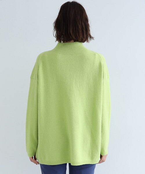 【オフショルダー/ハイネック】ウールMIXプルオーバー