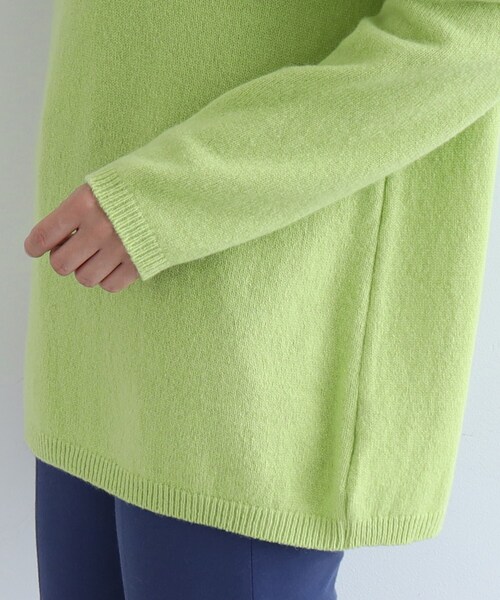 【オフショルダー/ハイネック】ウールMIXプルオーバー