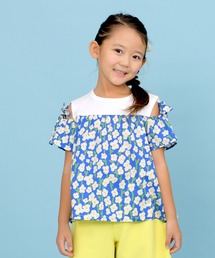 trois lapins kp | ブロード小花プリント半袖Tシャツ(100～150)(Tシャツ/カットソー)