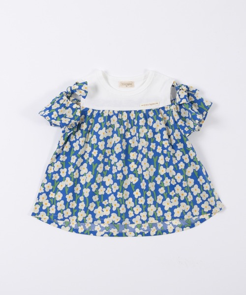 trois lapins kp(トロワラパンケーピー)の「小花プリント半袖Tシャツ(100~150cm)(Tシャツ/カットソー・キッズ・ブルー・130cm/150cm/110cm/120cm/140cm/160cm/100cm)」の5枚目の写真