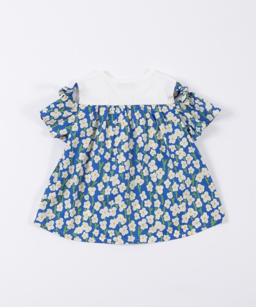 trois lapins kp(トロワラパンケーピー)の「小花プリント半袖Tシャツ(100~150cm)(Tシャツ/カットソー・キッズ・ブルー・130cm/150cm/110cm/120cm/140cm/160cm/100cm)」の9枚目の写真