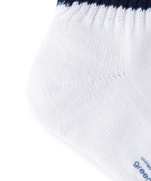green label relaxing（グリーンレーベルリラクシング）の「PILE WHITE 2LINE QT ソックス GLMSO◆（ソックス/靴下・メンズ・ブラック/レッド/ネイビー・フリー）」の5枚目の写真