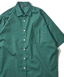 ビッグシルエット ブロードレギュラーカラー半袖シャツ