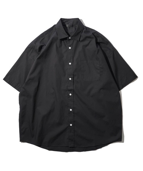 ADPOSION(アドポーション)の「ビッグシルエット ブロードレギュラーカラー半袖シャツ(シャツ/ブラウス・メンズ・ラベンダー/グリーン系1/ブルー/グリーン/イエロー/ブラック/ブラック系1/サックスブルー系/ホワイト系1/ベージュ/ホワイト・X-LARGE/LARGE/MEDIUM)」の16枚目の写真