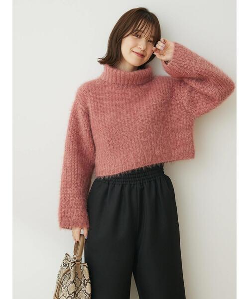 Petit fleur(プチフルール)の「・Petit Fleur モヘア風ショートニット(ニット/セーター・レディース・ピンク/ベージュ/ブルー・FREE)」の9枚目の写真