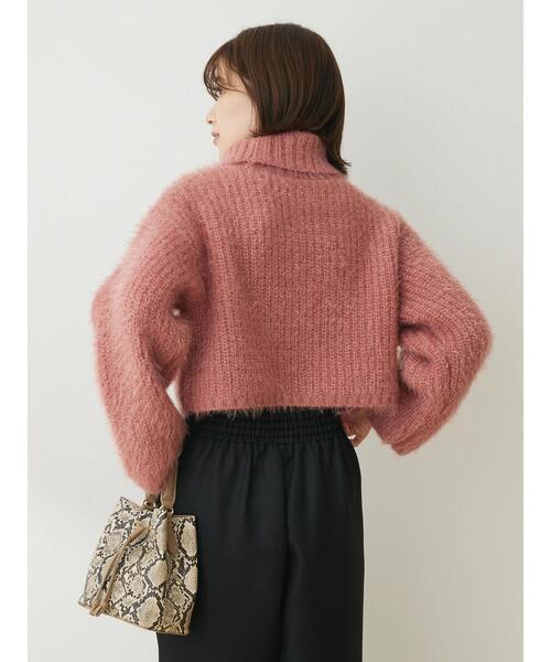 Petit fleur(プチフルール)の「・Petit Fleur モヘア風ショートニット(ニット/セーター・レディース・ピンク/ベージュ/ブルー・FREE)」の11枚目の写真