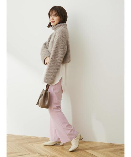 Petit fleur(プチフルール)の「・Petit Fleur モヘア風ショートニット(ニット/セーター・レディース・ピンク/ベージュ/ブルー・FREE)」の15枚目の写真