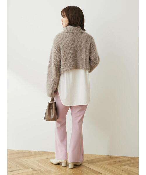 Petit fleur(プチフルール)の「・Petit Fleur モヘア風ショートニット(ニット/セーター・レディース・ピンク/ベージュ/ブルー・FREE)」の16枚目の写真