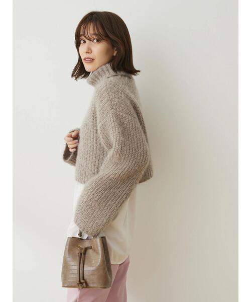 Petit fleur(プチフルール)の「・Petit Fleur モヘア風ショートニット(ニット/セーター・レディース・ピンク/ベージュ/ブルー・FREE)」の19枚目の写真