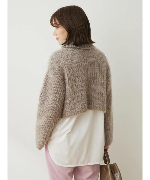 Petit fleur(プチフルール)の「・Petit Fleur モヘア風ショートニット(ニット/セーター・レディース・ピンク/ベージュ/ブルー・FREE)」の20枚目の写真