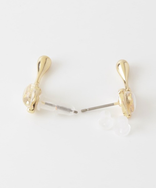 SMELLY（スメリー）の「クリアメタルドロップピアス（ピアス（両耳用）・レディース・ゴールド系その他・-）」の5枚目の写真