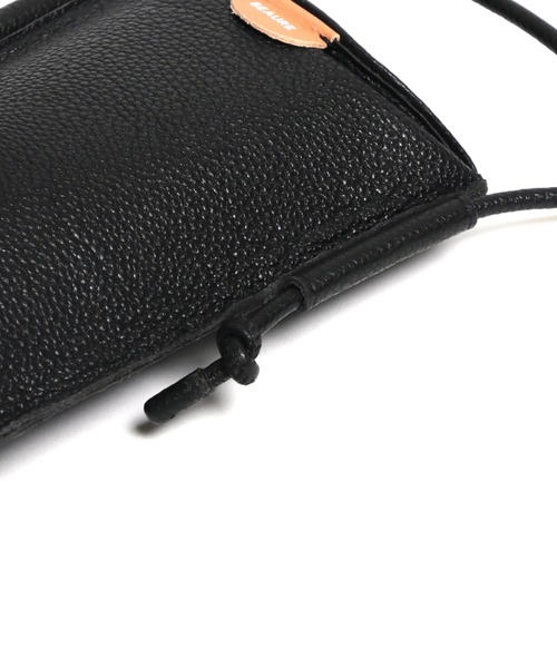 【BEAURE/ビュレ】牛革 レザーヌメ革 ロゴ スマホショルダー ケース（ショルダーバッグ）｜Beau're（ヴュレ）