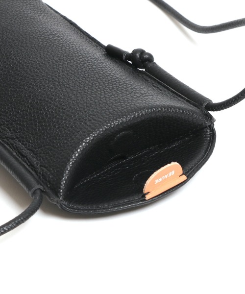 【BEAURE/ビュレ】牛革 レザーヌメ革 ロゴ スマホショルダー ケース（ショルダーバッグ）｜Beau're（ヴュレ）