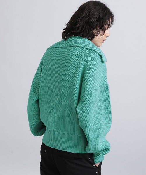 HARE（ハレ）の「ビッグカラーハーフジップニット(HARE)（ニット 