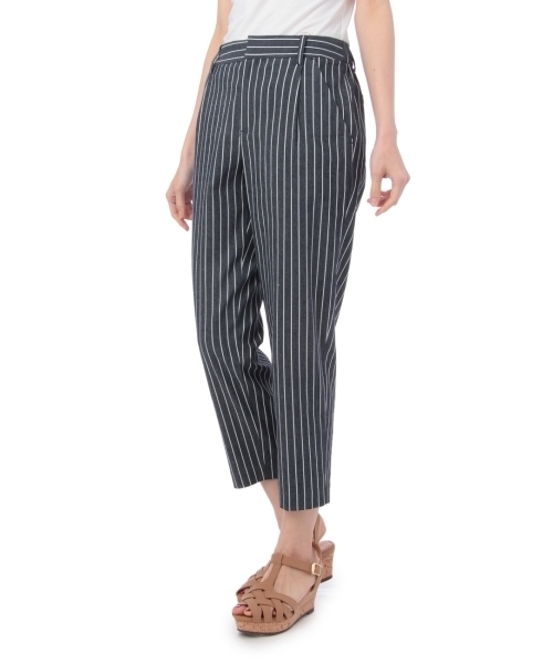 grove(グローブ)の「麻混ストライププリントタックパンツ(その他パンツ・レディース・ブルー/ホワイト/グレー・03/02/01)」の3枚目の写真