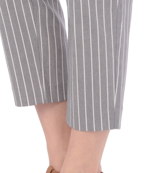 grove(グローブ)の「麻混ストライププリントタックパンツ(その他パンツ・レディース・ブルー/ホワイト/グレー・03/02/01)」の8枚目の写真