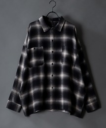 Oversize ombre check work shirt/オーバーサイズ オンブレ チェック ワークシャツ