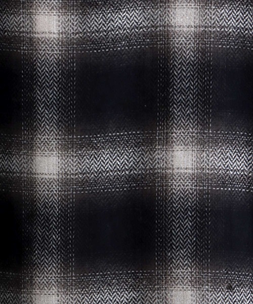 SITRY(シトリー)の「Oversize ombre check work shirt/オーバーサイズ オンブレ チェック ワークシャツ(シャツ/ブラウス・メンズ・ブラック/ネイビー/ブラウン・M/L/XL)」の11枚目の写真