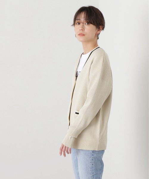 N.（N. Natural Beauty Basic）（エヌエヌナチュラルビューティーベーシック）の「◆ラインリブカーディガン（カーディガン/ボレロ・レディース・ホワイト系その他/グリーン系その他/ブルー系その他・MEDIUM）」の8枚目の写真