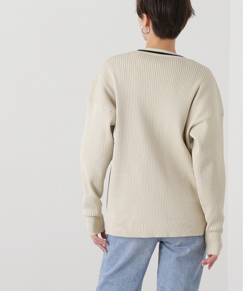 N.（N. Natural Beauty Basic）（エヌエヌナチュラルビューティーベーシック）の「◆ラインリブカーディガン（カーディガン/ボレロ・レディース・ホワイト系その他/グリーン系その他/ブルー系その他・MEDIUM）」の9枚目の写真